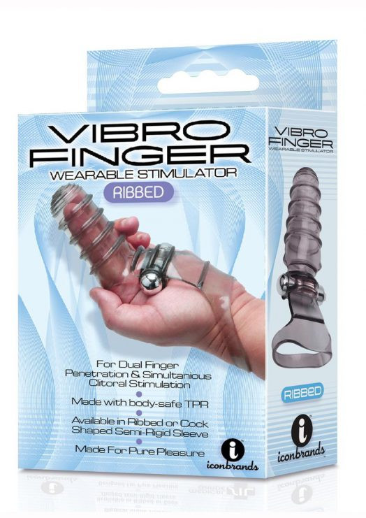Насадка на пальцы с вибрацией "Vibro Finger" серая